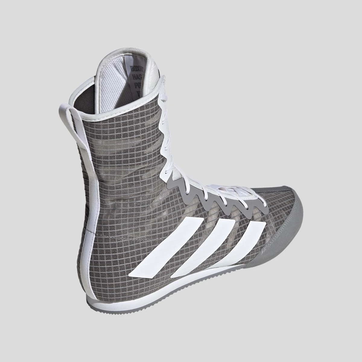 Grey/White Adidas Box Hog 4 Boxing Boots - Image 6