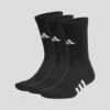Black Adidas Performance Cushioned Crew Socks