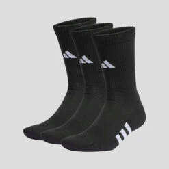 Black Adidas Performance Cushioned Crew Socks