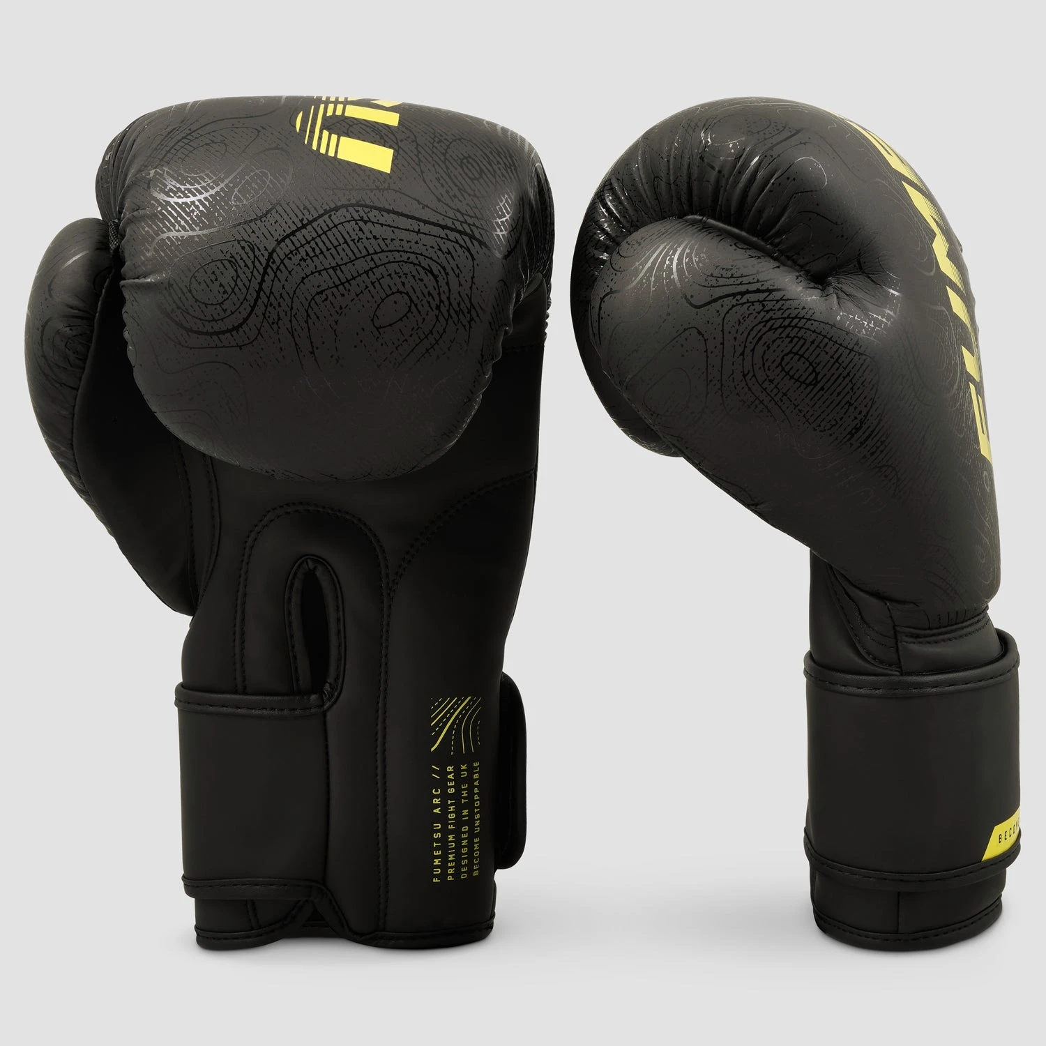 Black/Yellow Fumetsu Arc Boxing Gloves - Image 2