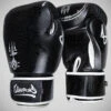 Black/Black 8 Weapons Sak Yant Big Tiger Boxing Gloves