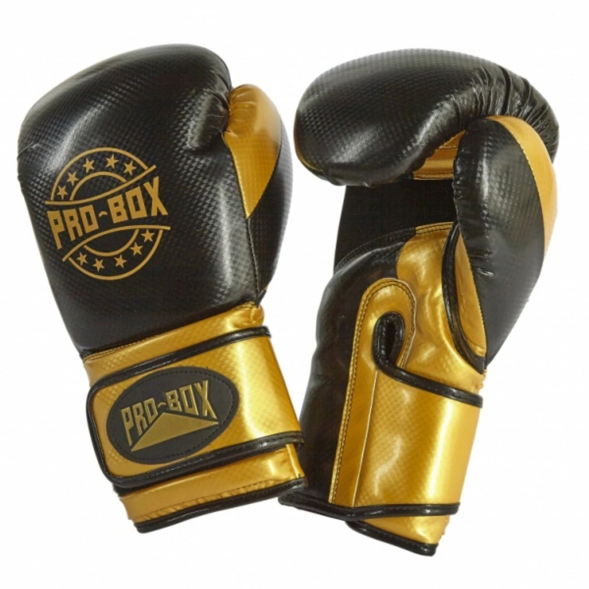 Black/Gold Pro-Box Champ Spar Boxing Gloves - Image 4
