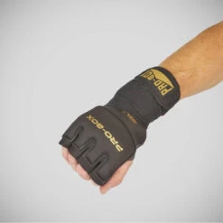 Black/Gold Pro-Box Gel Hand Wraps