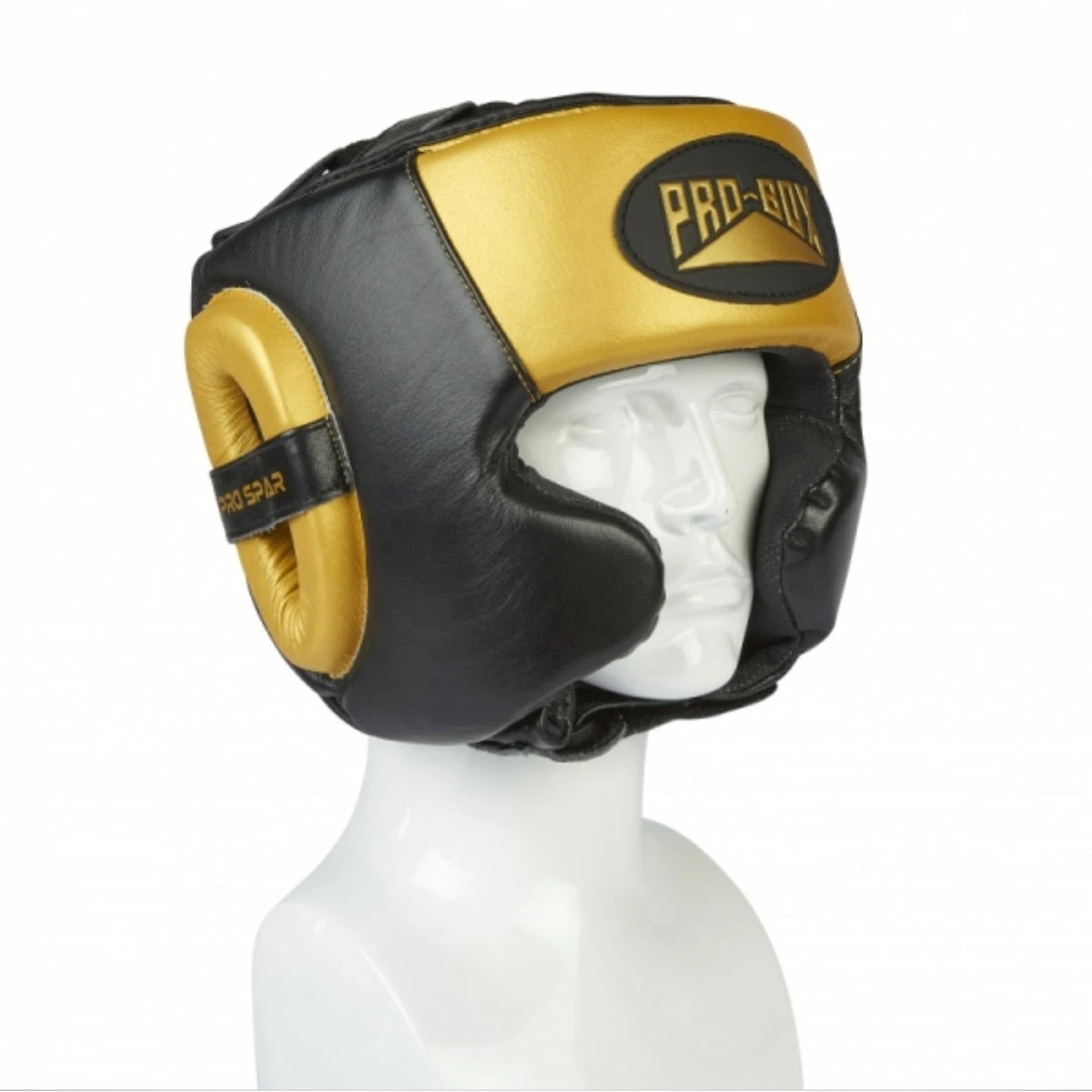 Black/Gold Pro-Box Pro-Spar Head Guard - Image 3