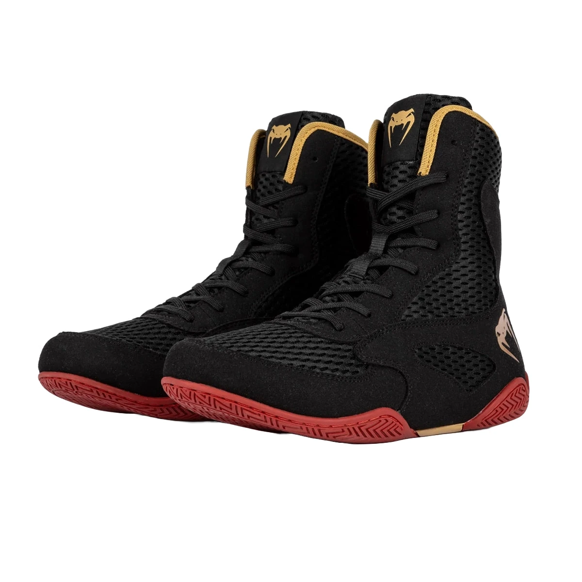 Black/Gold/Red Venum Contender Boxing Shoes - Image 9