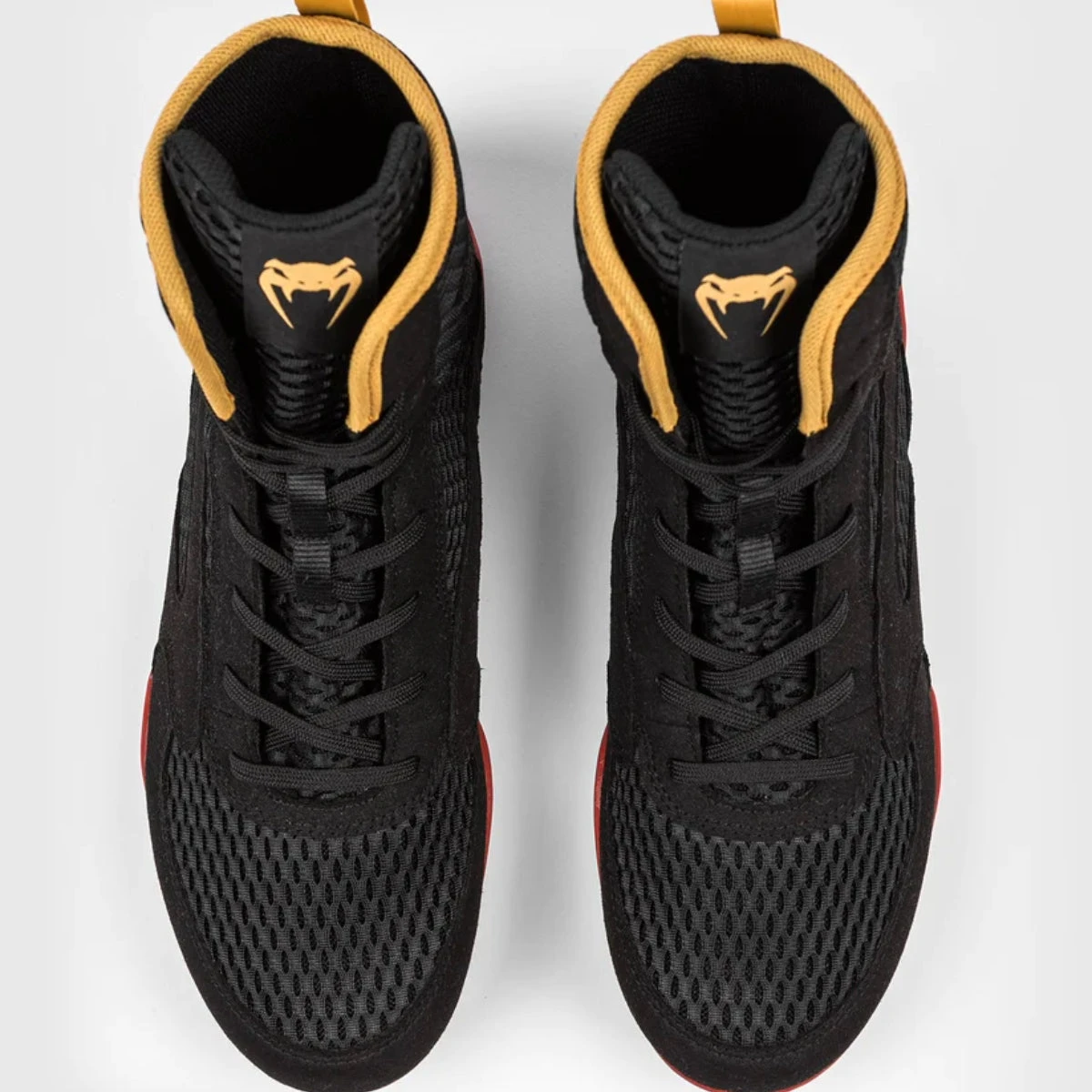 Black/Gold/Red Venum Contender Boxing Shoes - Image 2