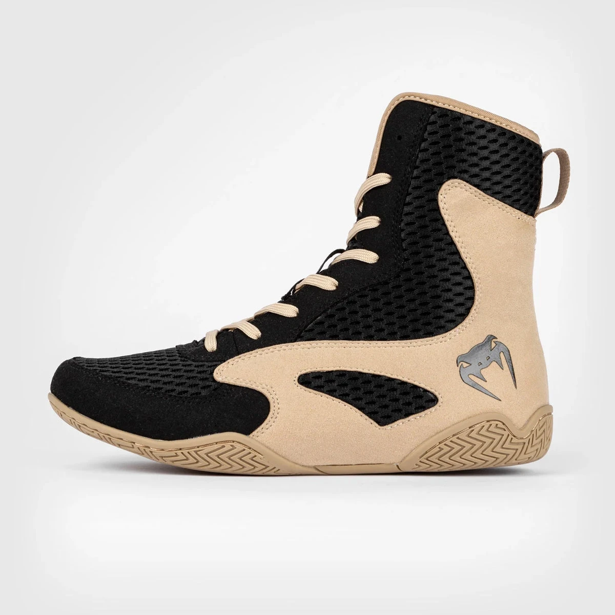 Black/Sand Venum Contender Boxing Shoes - Image 4