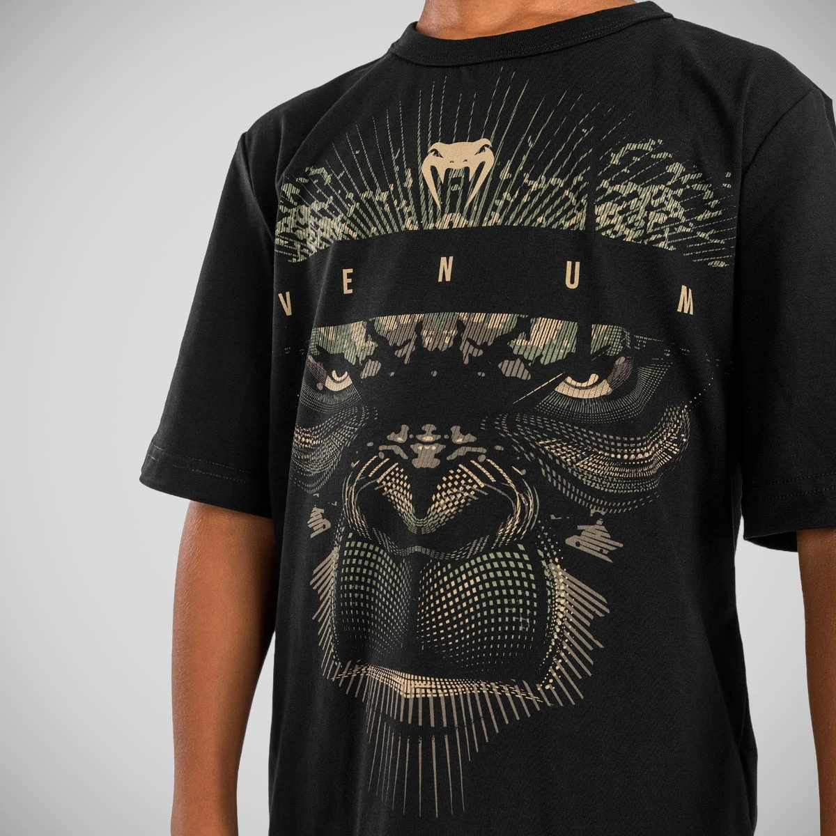 Black/Sand Venum Gorilla Jungle Kids T-Shirt - Image 5