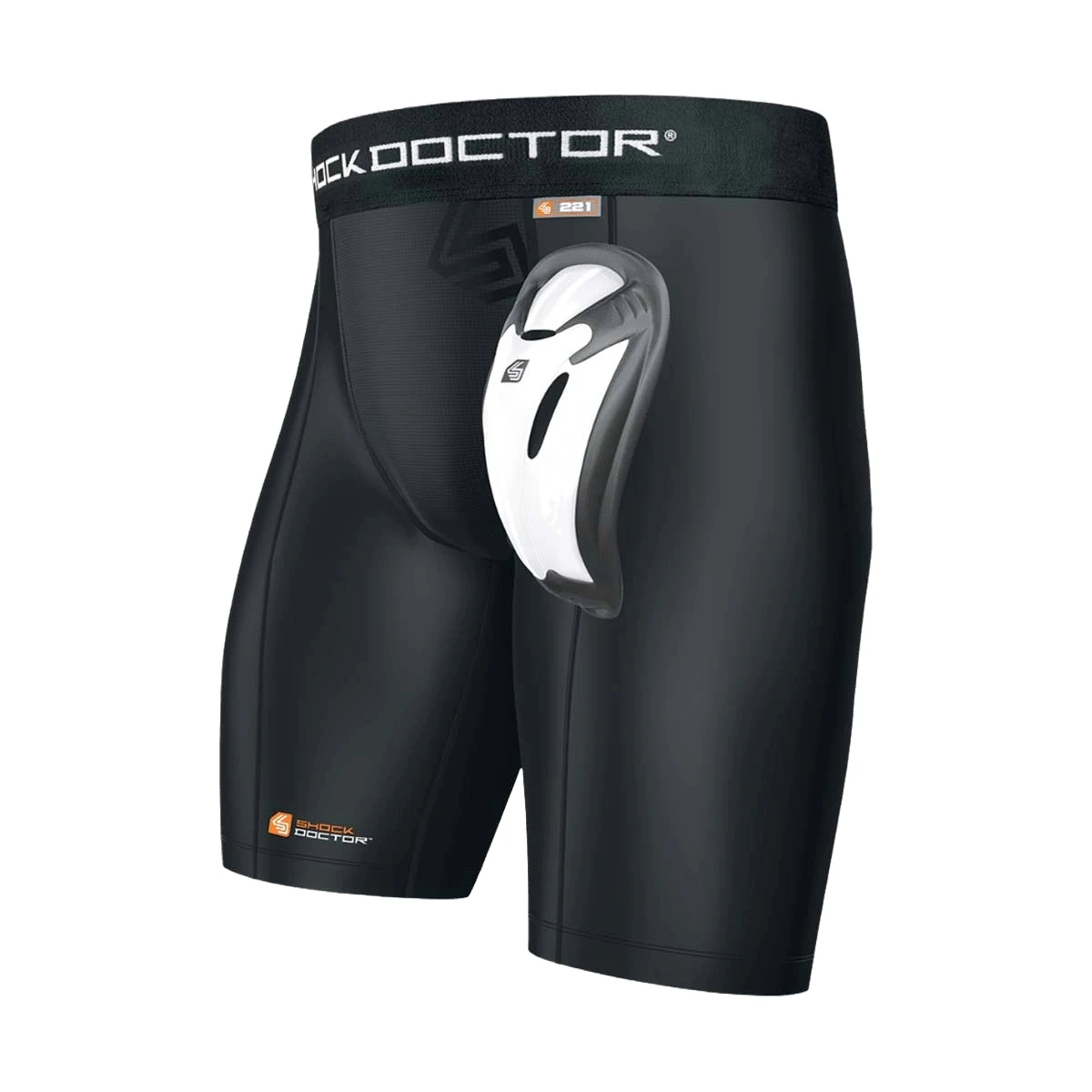 Black Shock Doctor Core Compression Short/Bioflex Cup - Image 2