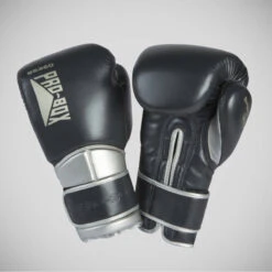 Black/Silver Pro-Box Speed Spar Boxing Gloves