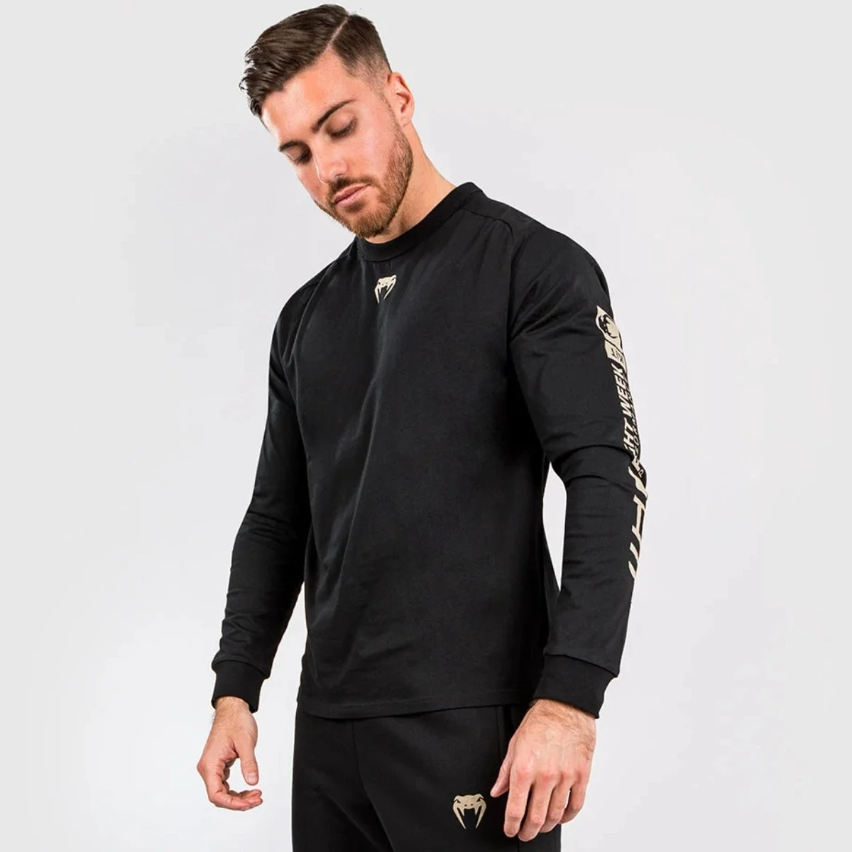 Black Venum UFC Adrenaline Authentic Fight Week Long Sleeve T-Shirt - Image 4