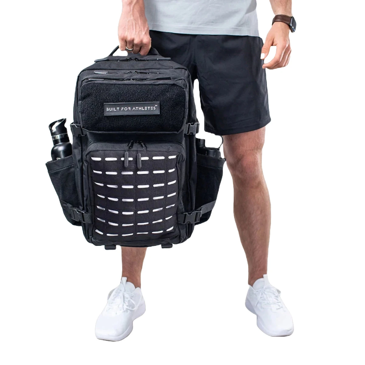 Black/White Built For Athletes Large Gym Backpack - Image 15