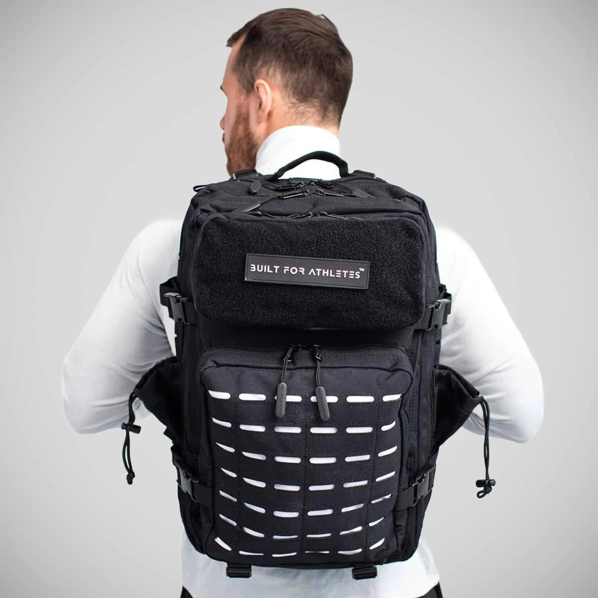 Black/White Built For Athletes Large Gym Backpack - Image 2