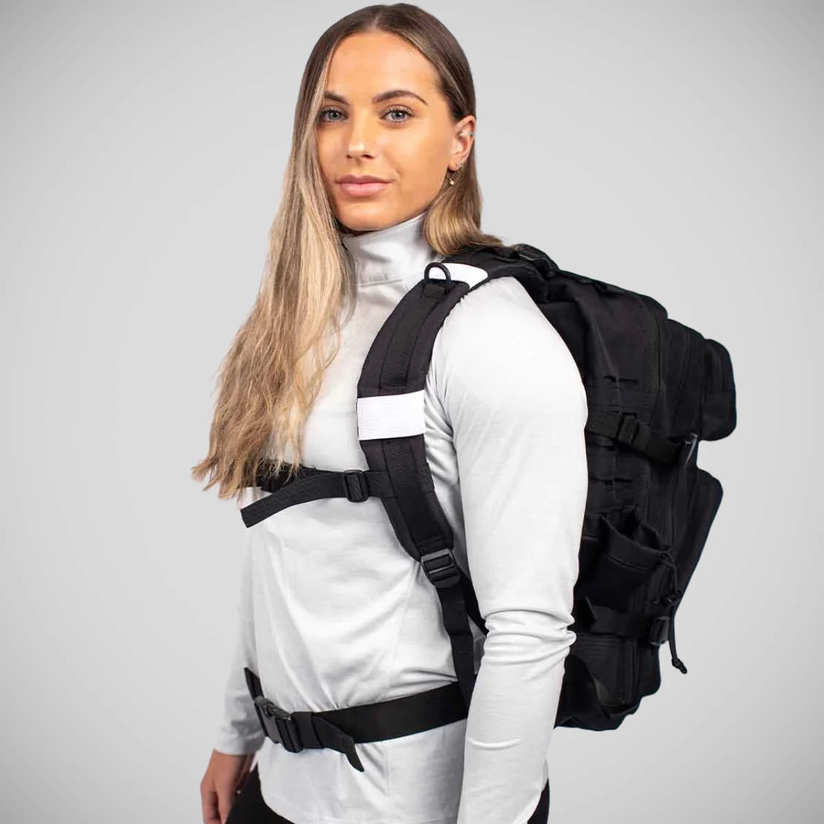 Black/White Built For Athletes Large Gym Backpack - Image 4