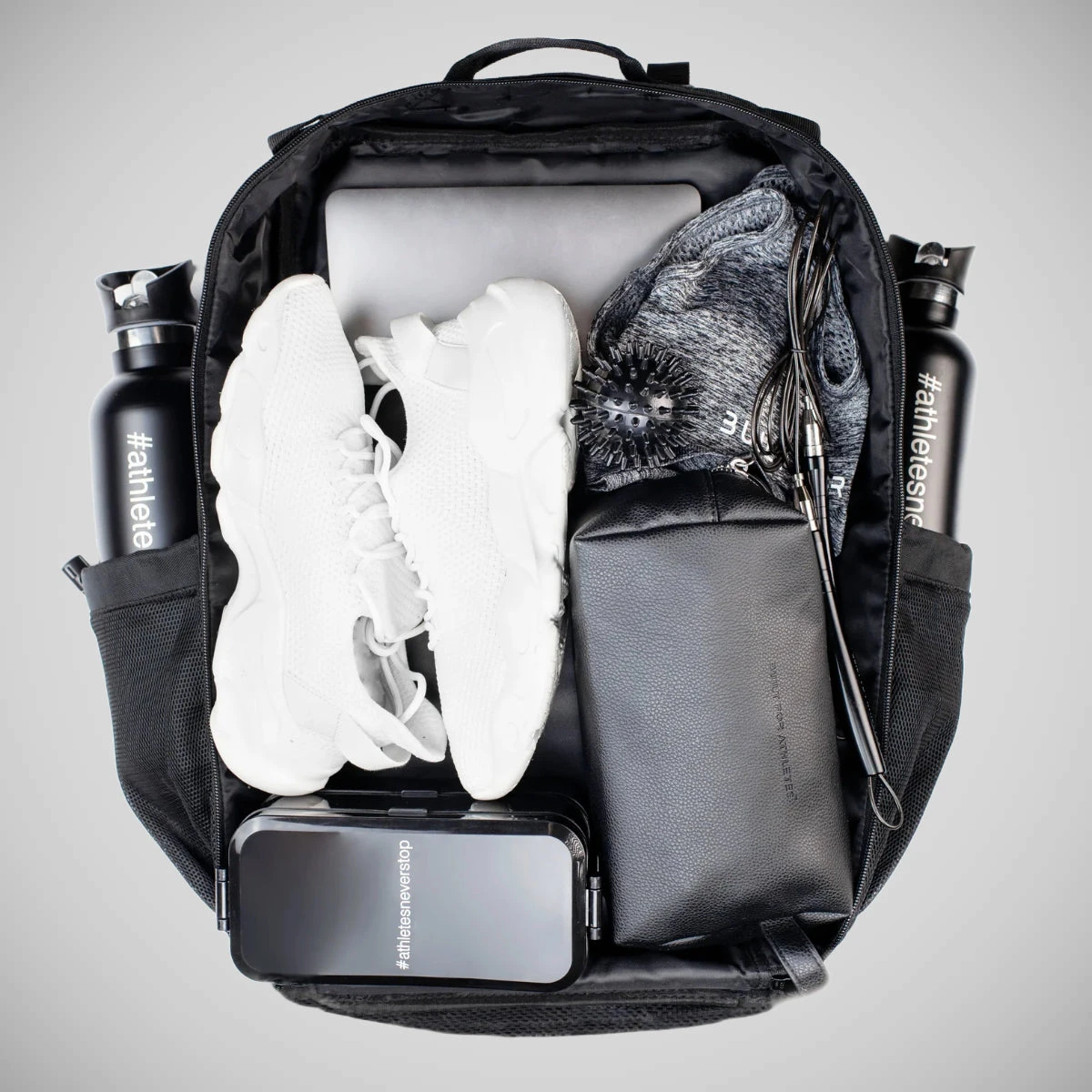 Black/White Built For Athletes Large Gym Backpack - Image 6