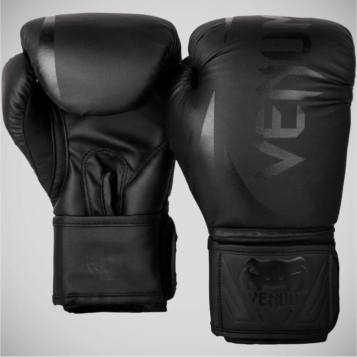 Black/Black Venum Challenger 2.0 Kids Boxing Gloves - Image 2