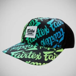 Black/Blue Fairtex CAP12 Alpha Trucker Cap