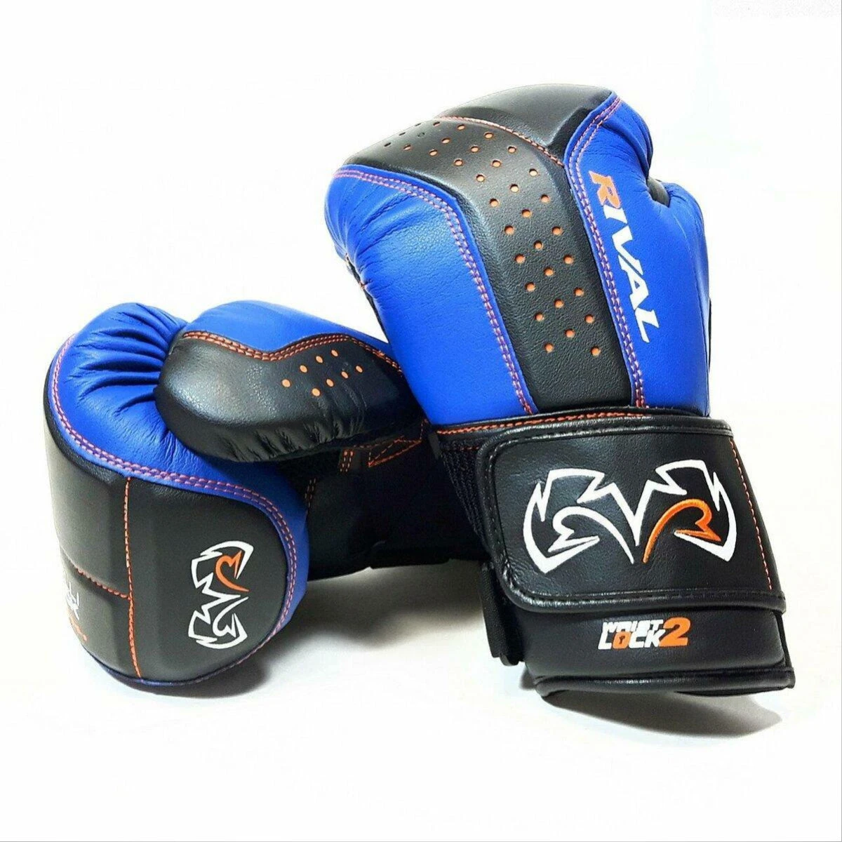 Black/Blue Rival RB10 Intelli-shock Bag Gloves - Image 2