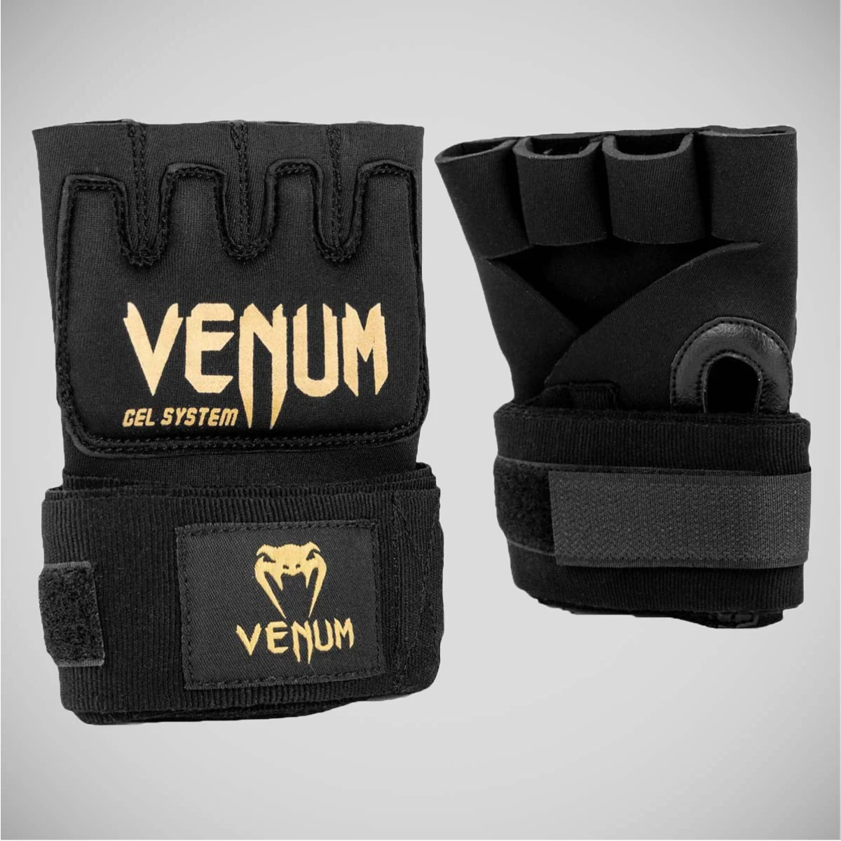 Black/Gold Venum Kontact Gel Wrap Gloves