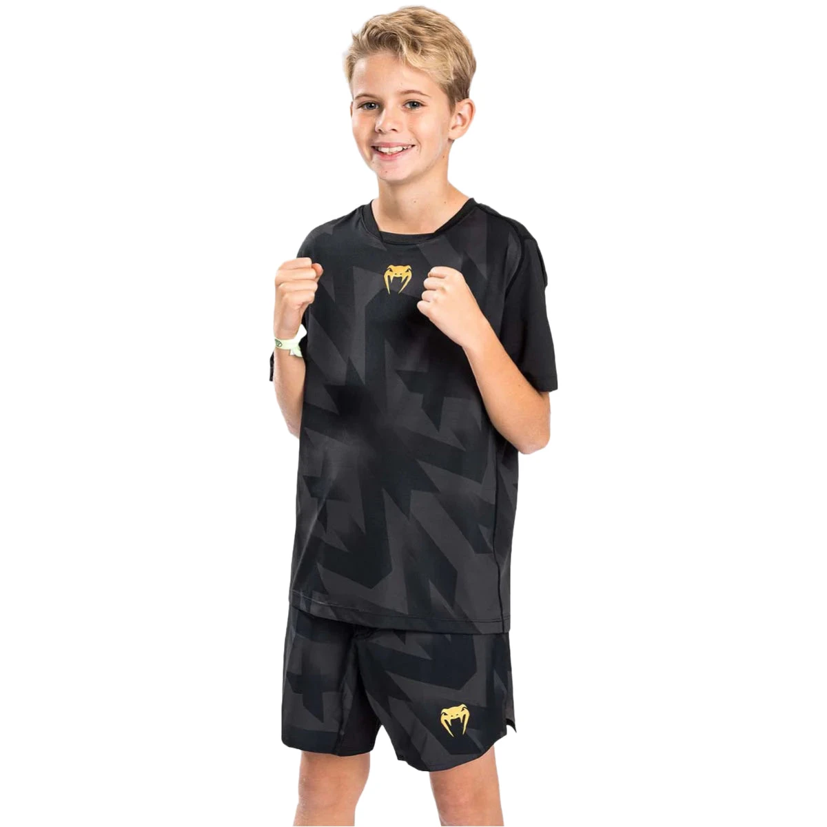 Black/Gold Venum Razor Kids Dry Tech T-Shirt - Image 5