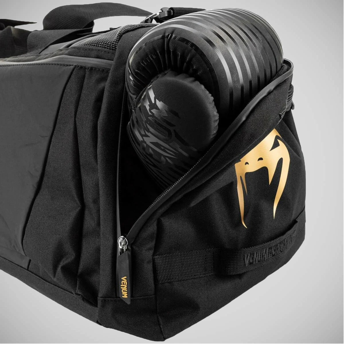 Black/Gold Venum Trainer Lite Evo Sports Bag - Image 4