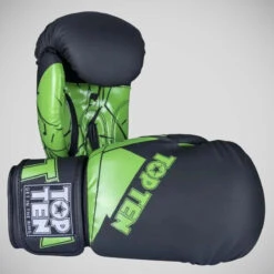 Black/Green Top Ten The Splitter Boxing Gloves