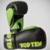 Black/Green Top Ten XLP Boxing Gloves