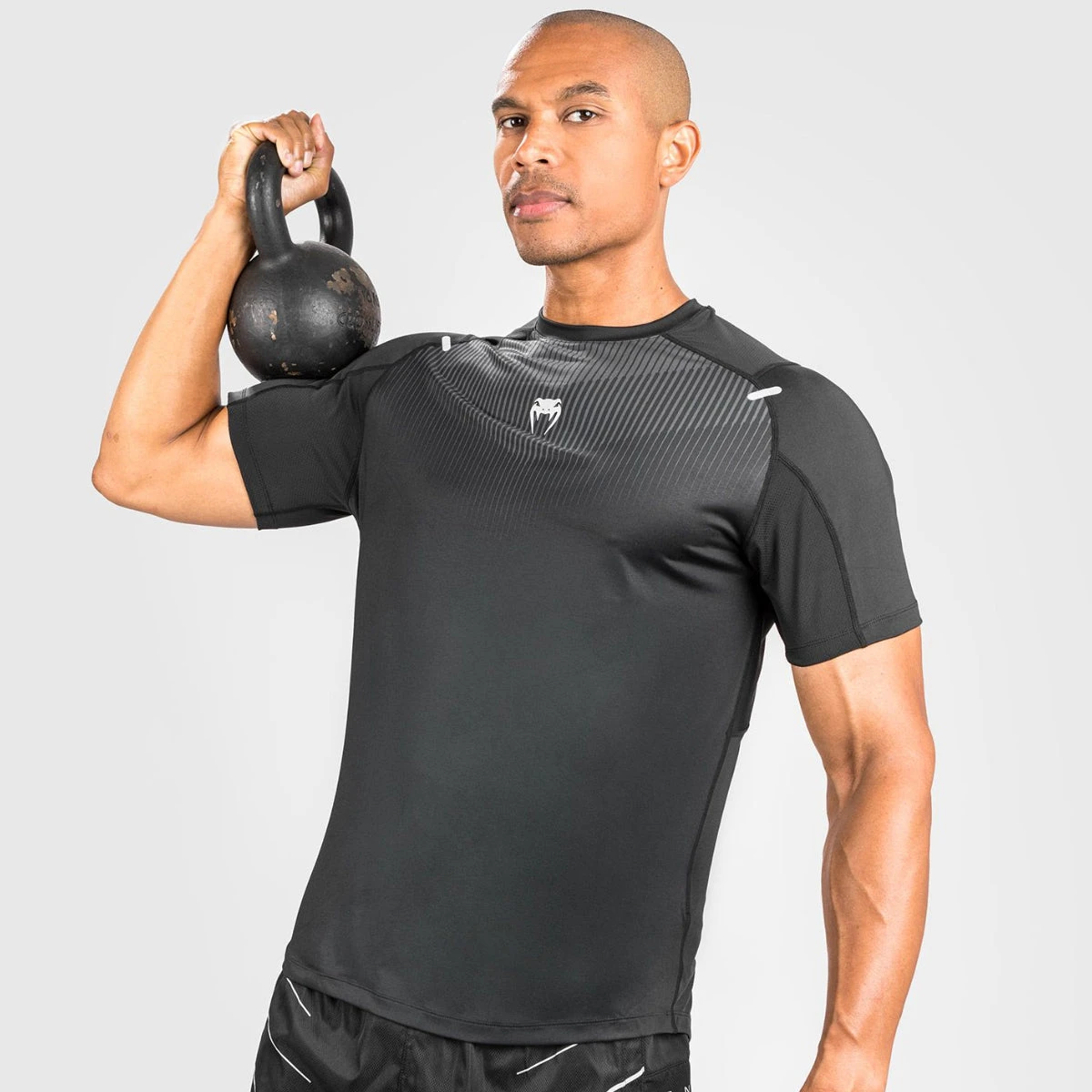 Black/Grey Venum Biomecha Dry Tech T-Shirt - Image 3