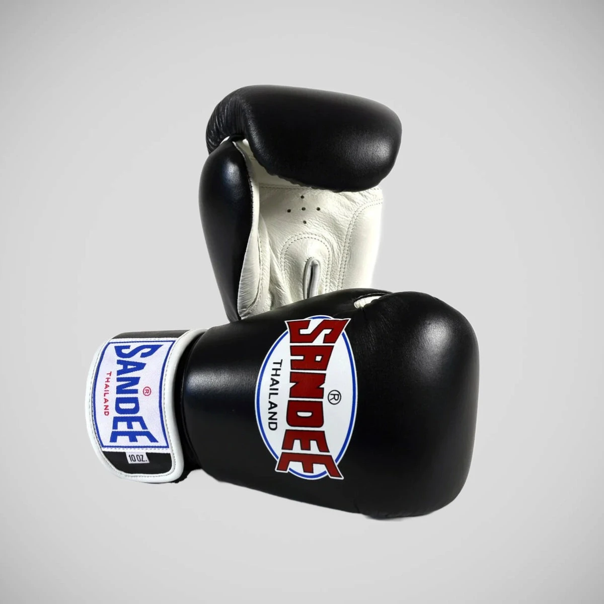 Black Sandee Authentic Leather Boxing Gloves