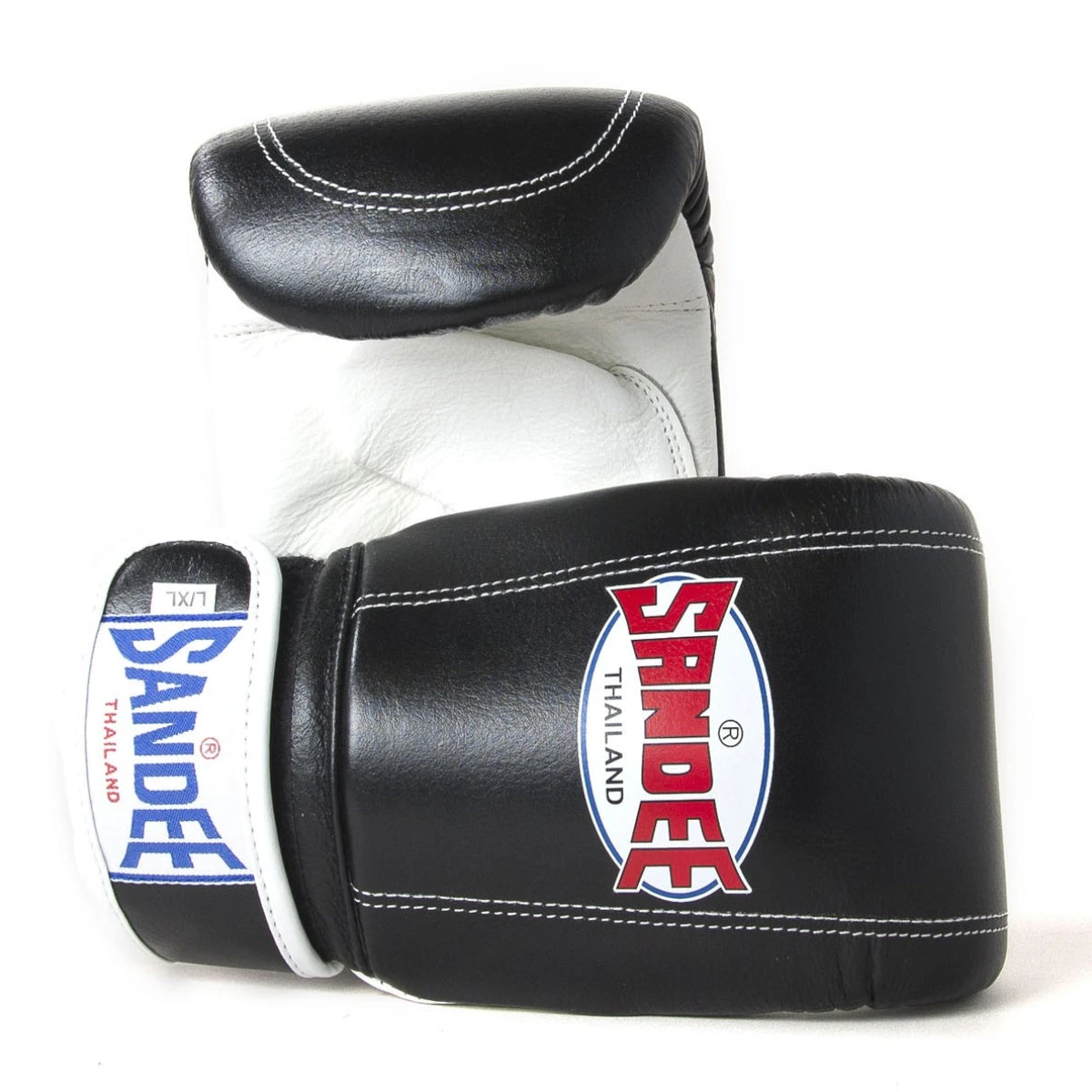 Black/White Sandee Leather Bag Gloves - Image 5