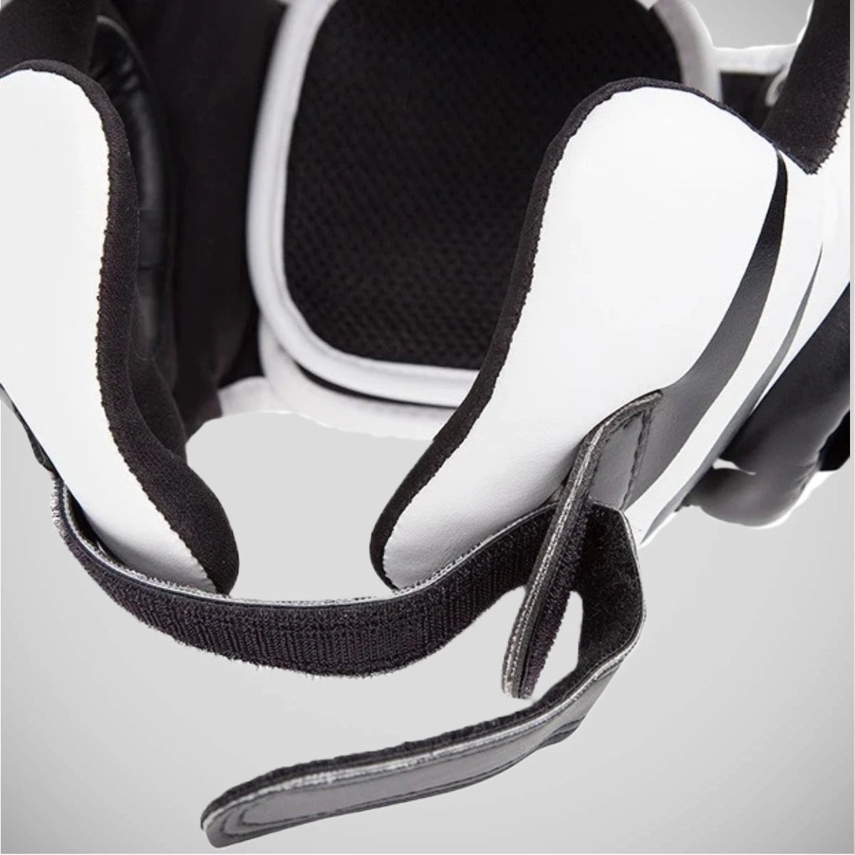 Black/White Venum Challenger V2 Hook & Loop Head Guard - Image 3
