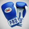 Blue/White Pro-Box PU Club Essentials Senior Sparring Gloves