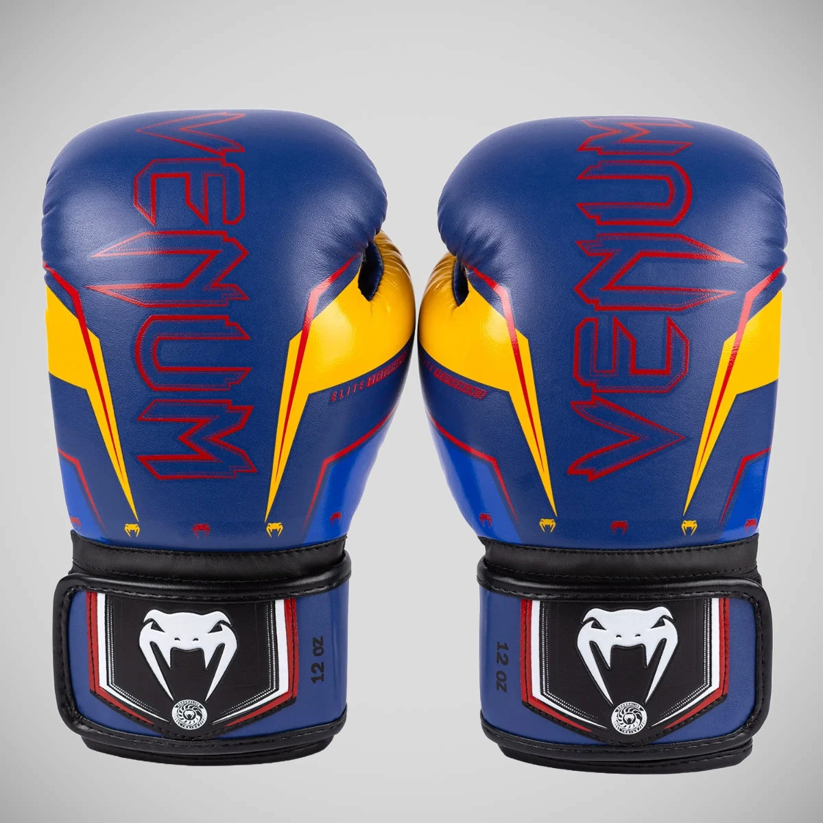 Blue/Yellow Venum Elite Evo Boxing Gloves - Image 2