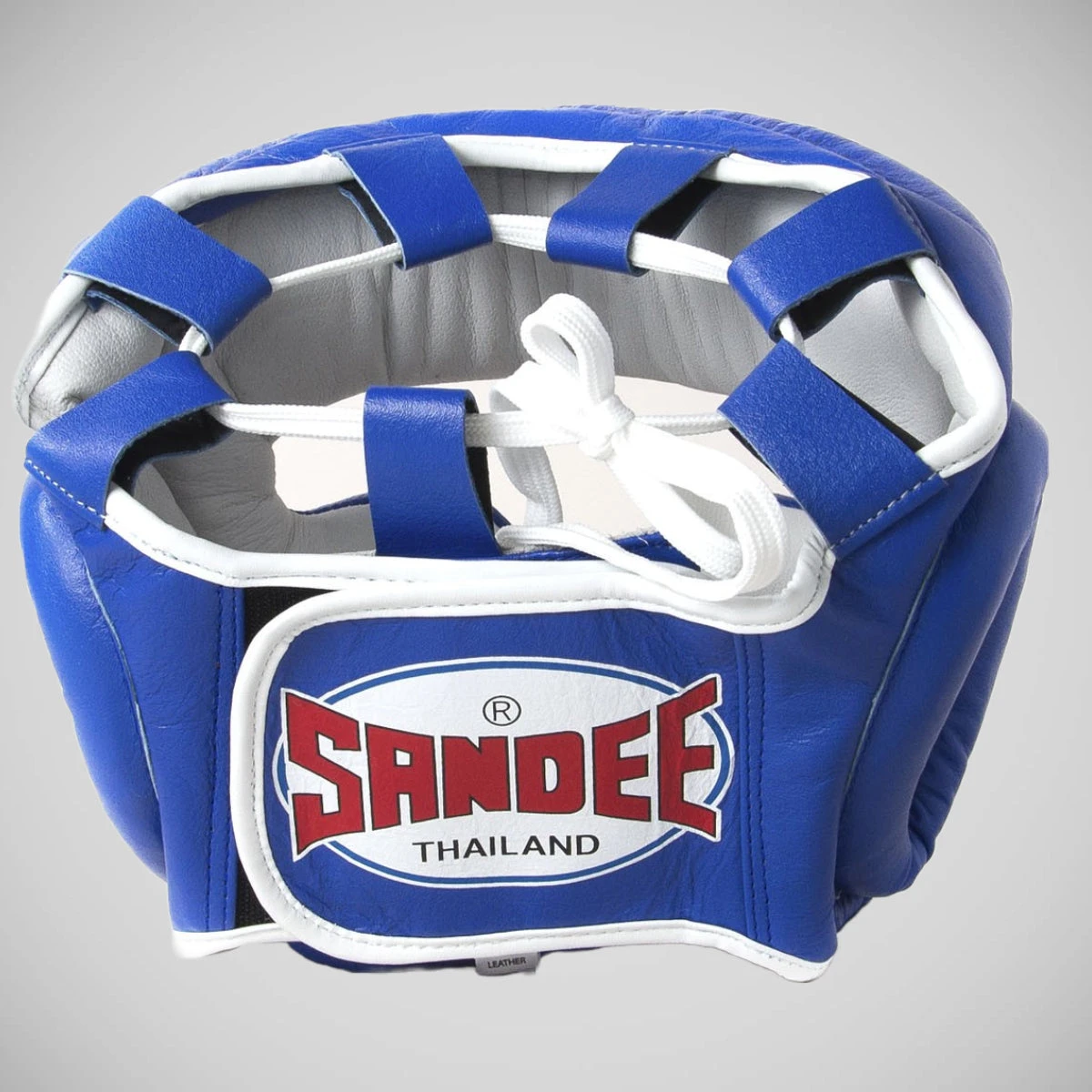 Blue/White Sandee Closed Face Head Guard - Image 4