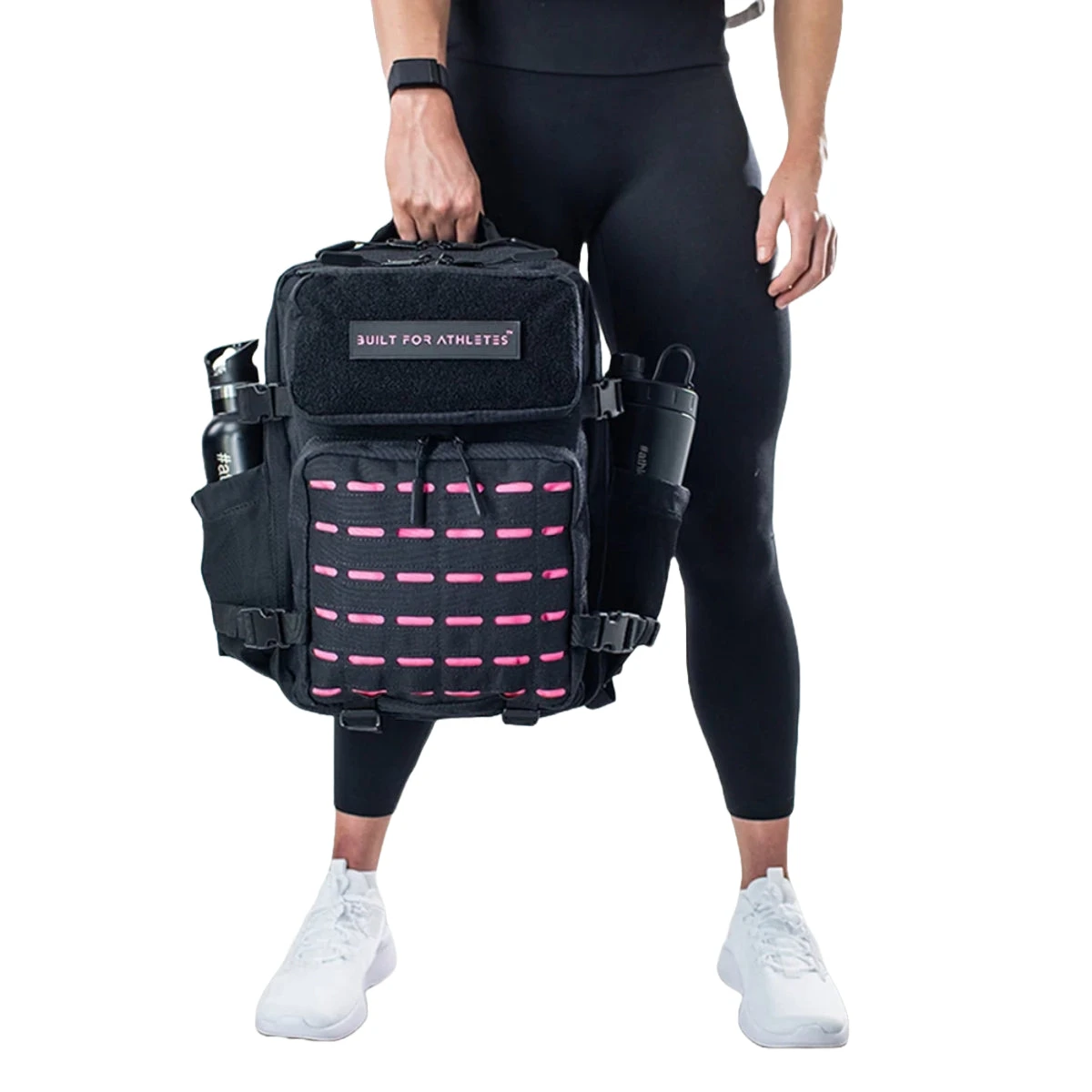 Black/Pink Built For Athletes Small Gym Backpack - Image 9