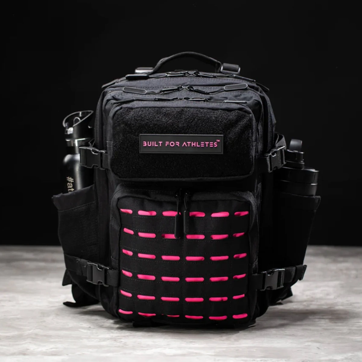 Black/Pink Built For Athletes Small Gym Backpack - Image 4