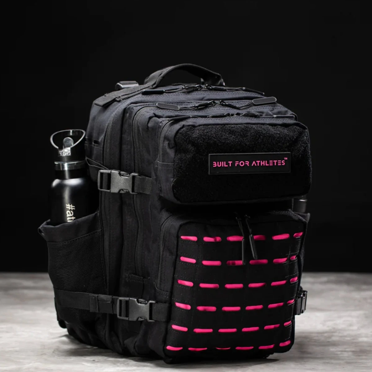 Black/Pink Built For Athletes Small Gym Backpack - Image 5