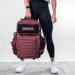 Burgundy Built For Athletes Large Gym Backpack