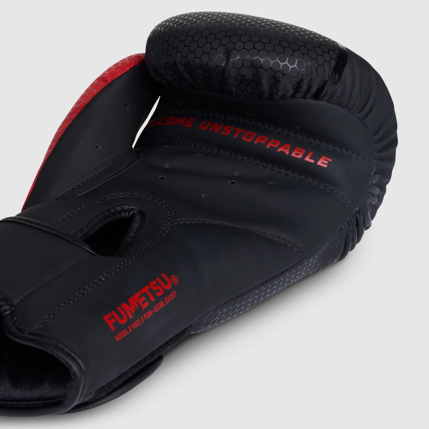 Black/Red Fumetsu Ghost MK2 Boxing Gloves - Image 3
