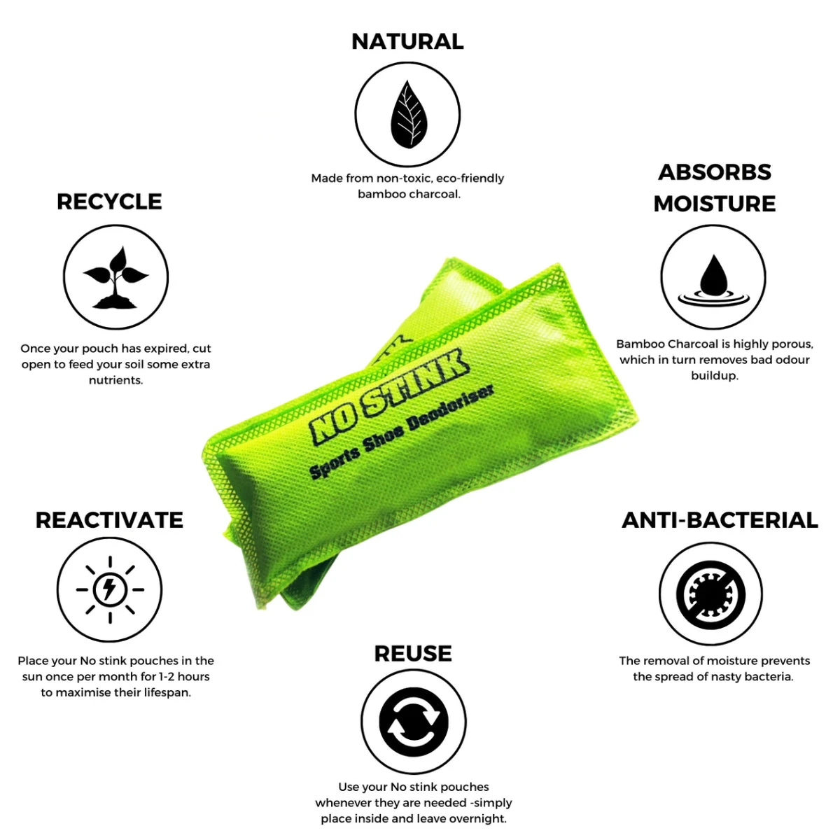 Green No Stink Sports Shoe Deodoriser - Image 5