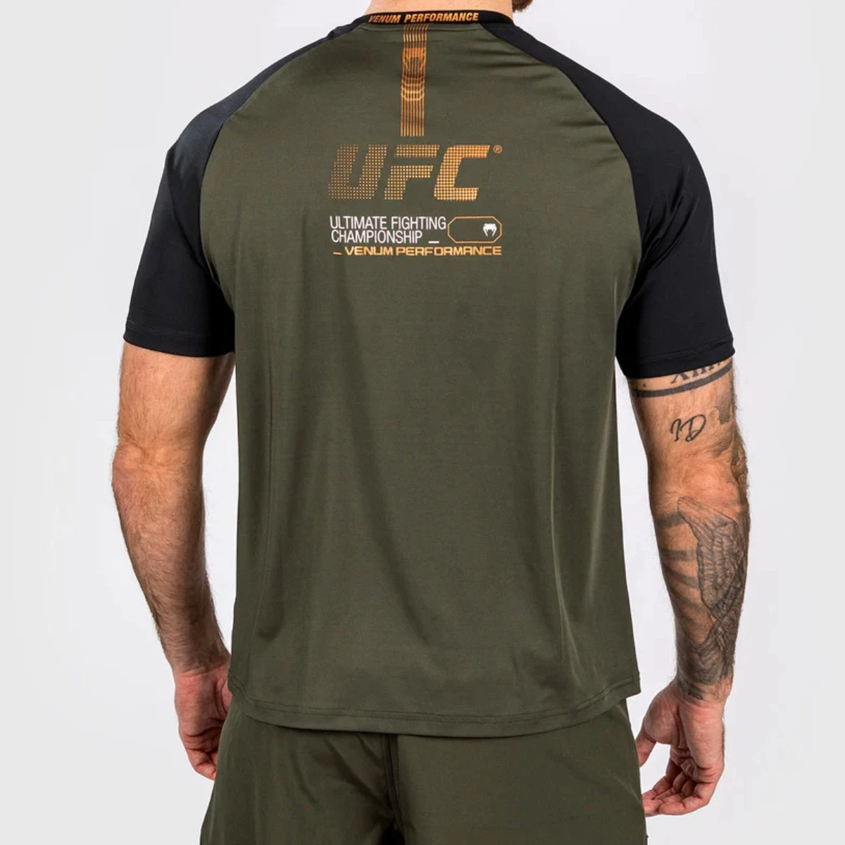 Khaki/Bronze Venum UFC Adrenaline Authentic Fight Week Dry Tech T-Shirt - Image 3