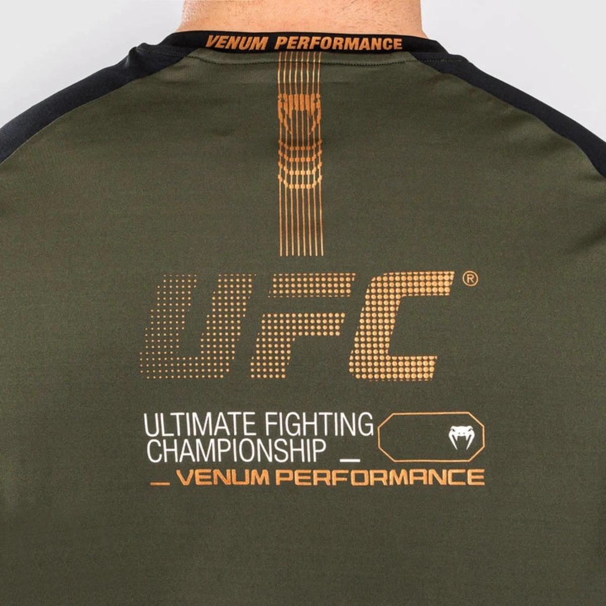 Khaki/Bronze Venum UFC Adrenaline Authentic Fight Week Dry Tech T-Shirt - Image 5