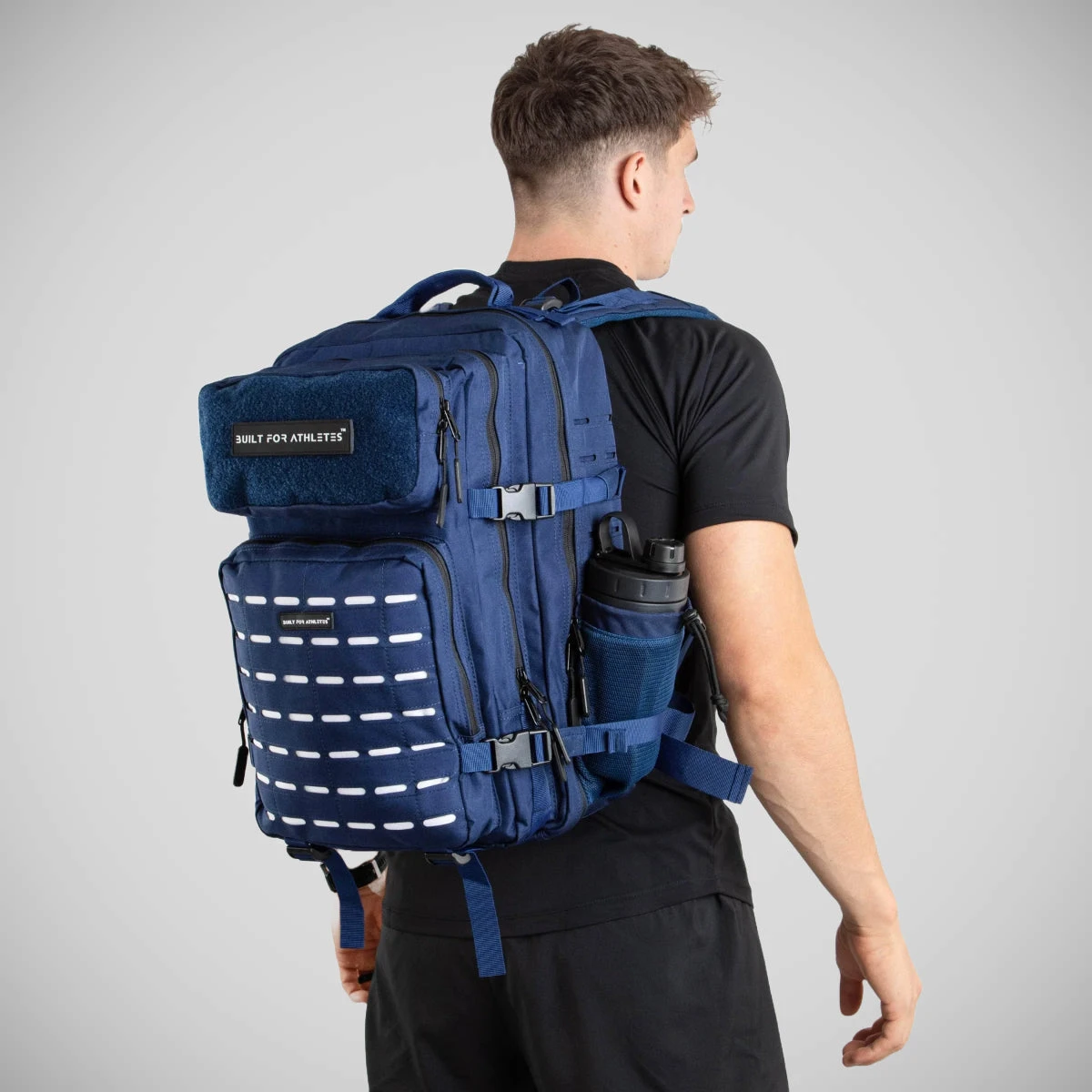 Navy/White Built For Athletes Large Gym Backpack - Image 3