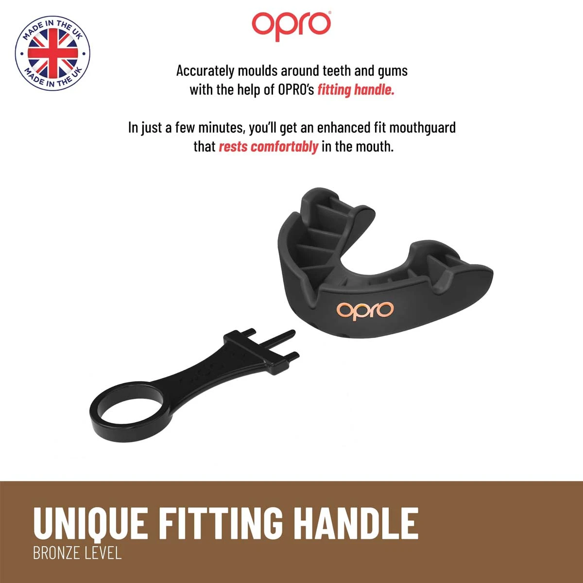 Black Opro Bronze Self-Fit Mouth Guard - Image 6