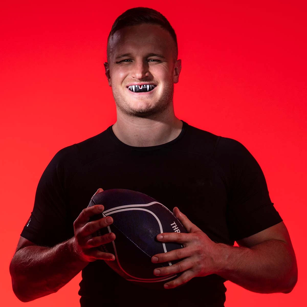 Black/White/Red Opro Platinum Fangz Self-Fit Mouth Guard - Image 2