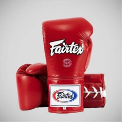 Red Fairtex BGL6 Lace-Up Gloves