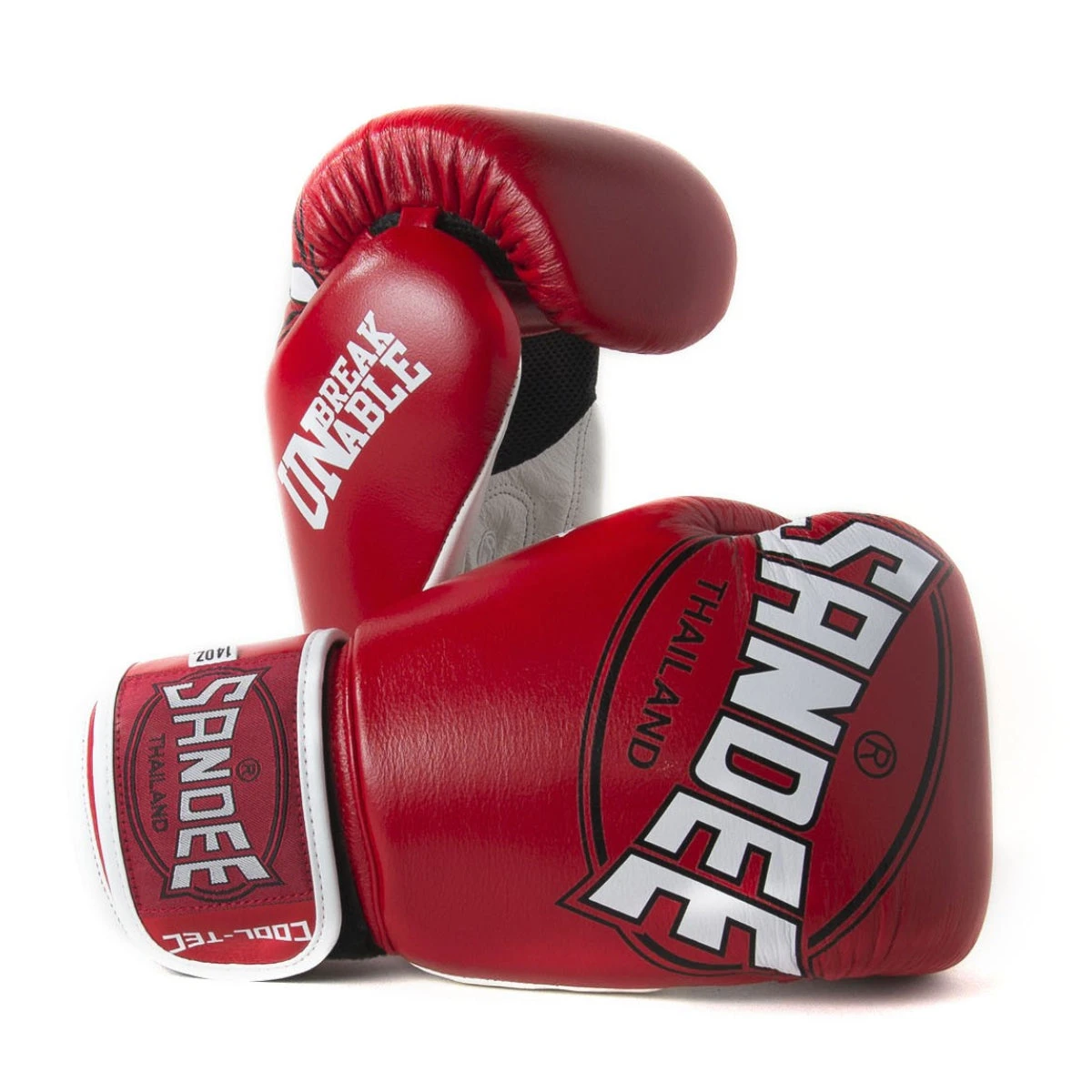 Red/White/Black Sandee Cool-Tec 3-Tone Kids Boxing Gloves - Image 5