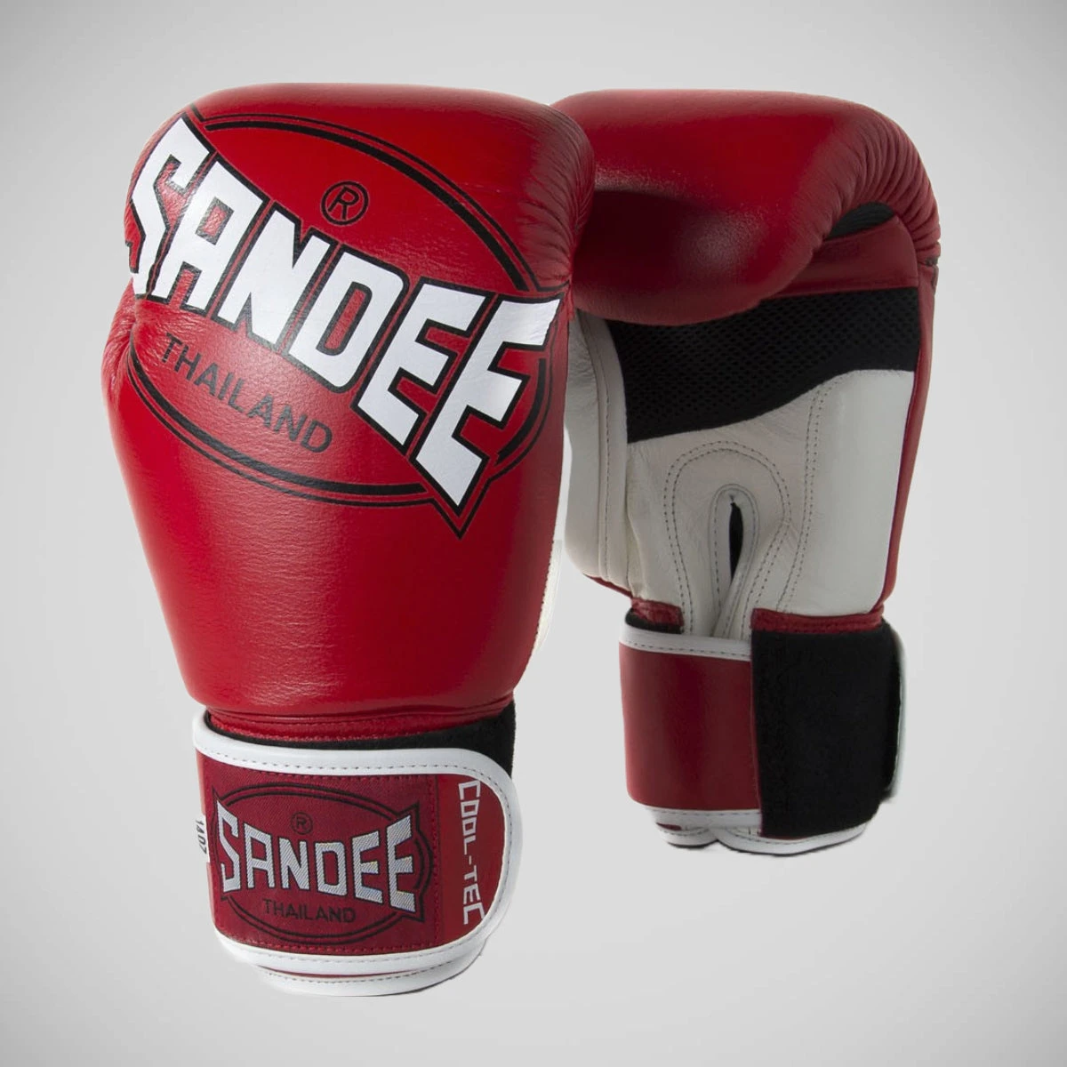 Red/White/Black Sandee Cool-Tec 3-Tone Kids Boxing Gloves - Image 2