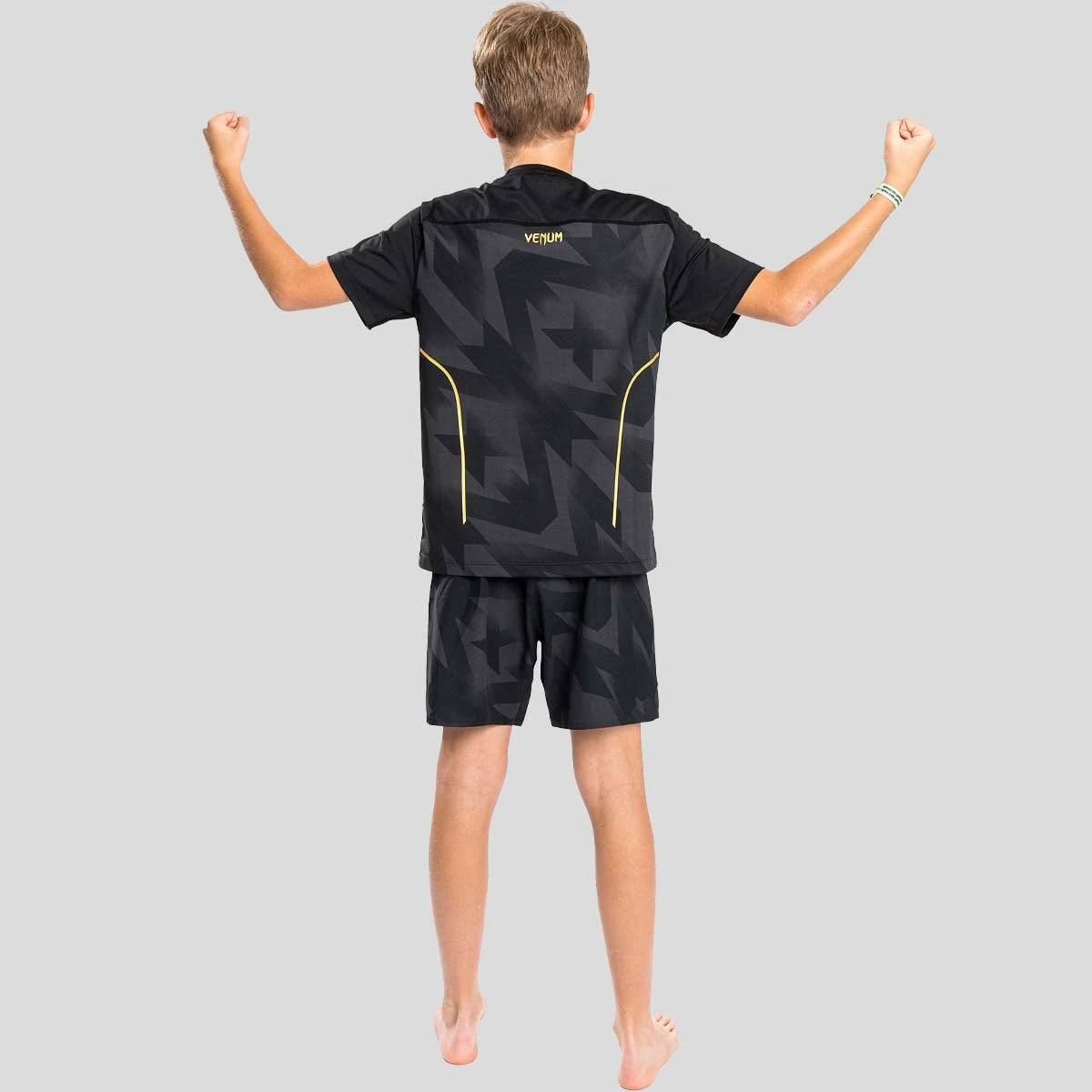 Black/Gold Venum Razor Kids Dry Tech T-Shirt - Image 4