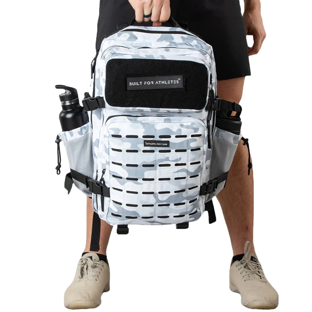 White Camo Built For Athletes Large Gym Backpack - Image 13